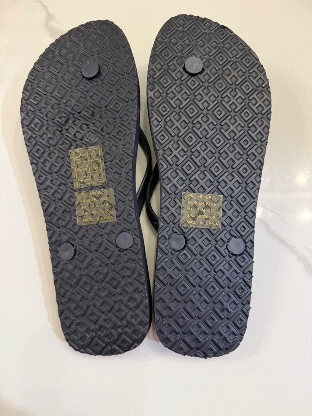 Brand New!Tory Burch Navy Blue & Green Logo Flip Flops-Size 8 - Picture 6 of 6